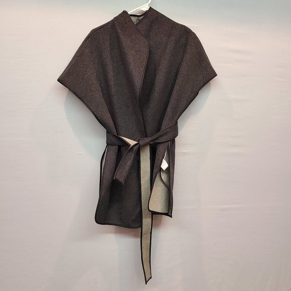 J. Crew Jackets & Blazers - J Crew Contrast Cape Poncho Gray Wool Blend Womens XXS to XS